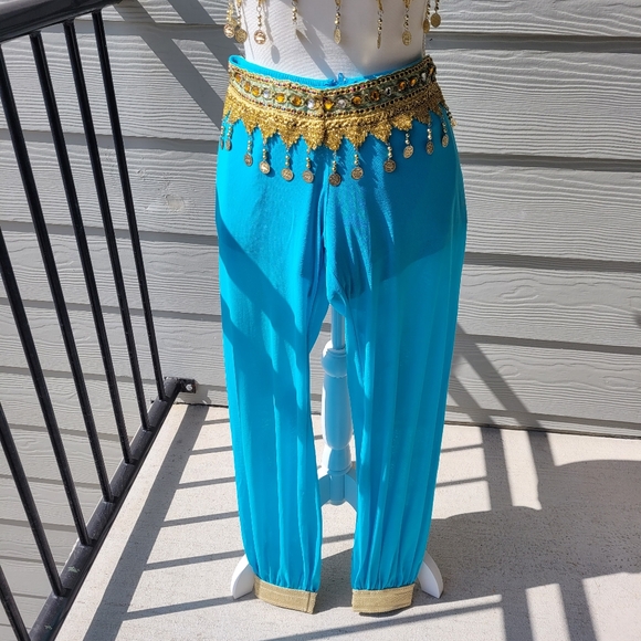Leg Avenue Desert Beauty Sexy Princess Jasmine Costume Turquoise Size Xs - Picture 9 of 16